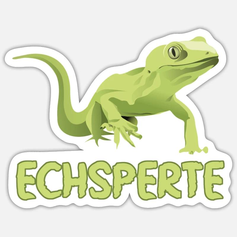 Echsperte Echse Experte Gecko Reptil Sticker Größe S (10 x 10 cm)
