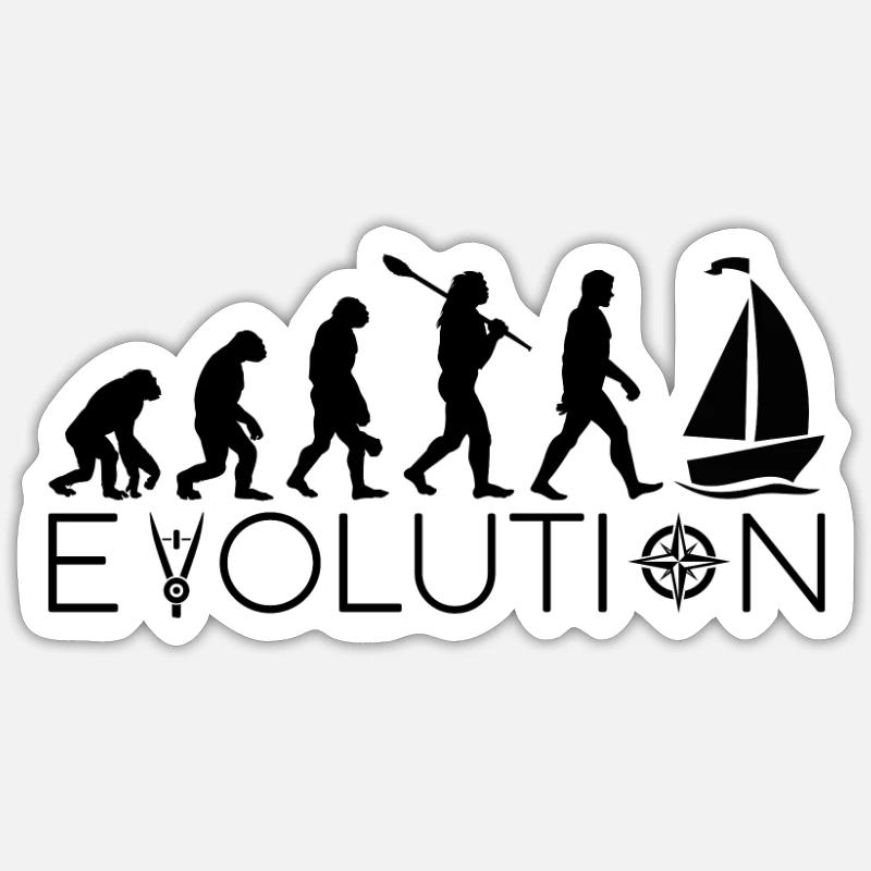 Evolution Segeln Sticker Größe S (10 x 10 cm)