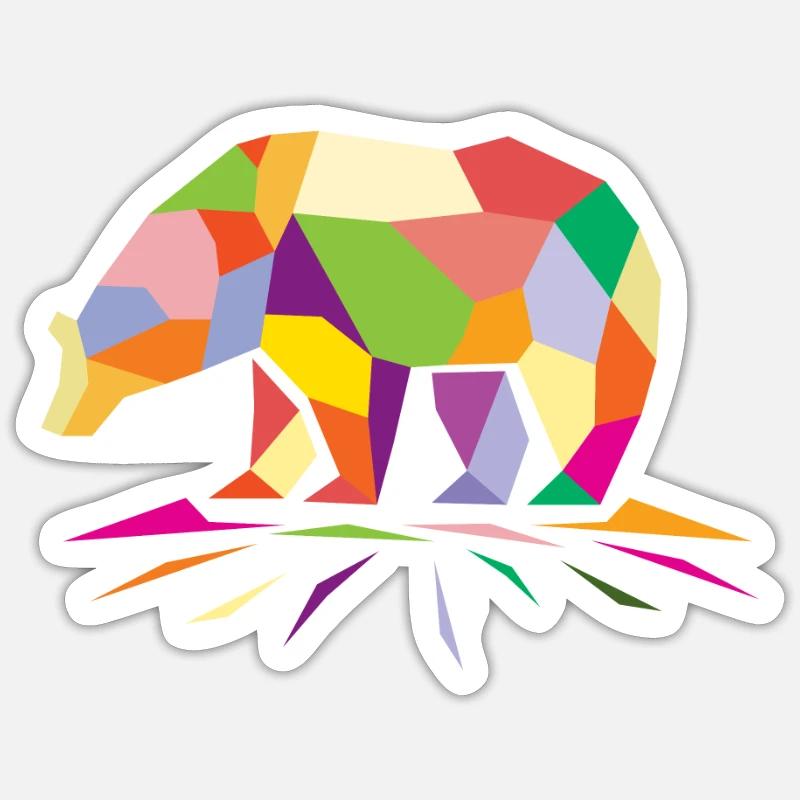 Polygon bear Sticker size S (10 x 10 cm)