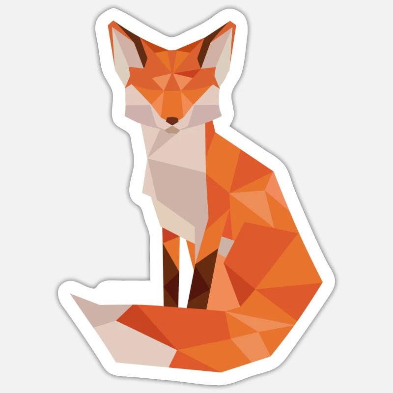 Volpe - Sticker formato S (10 x 10 cm) - bianco opaco