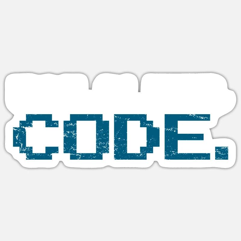 Programmieren Coden Informatik - Sticker Größe S (10 x 10 cm) - Mattweiß