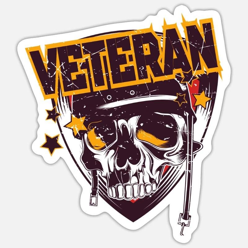 Veteran Der Armee - Sticker Größe S (10 x 10 cm) - Mattweiß