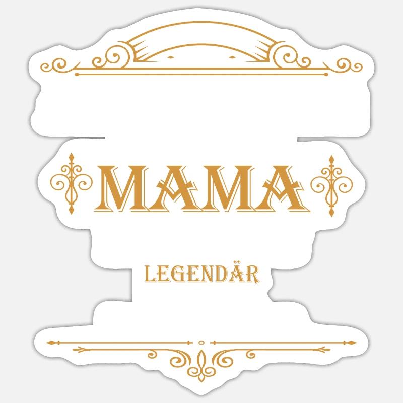 Mama Mami Mutti Mutter Mamaw Geschenk Geburtstag - Sticker Größe S (10 x 10 cm) - Mattweiß
