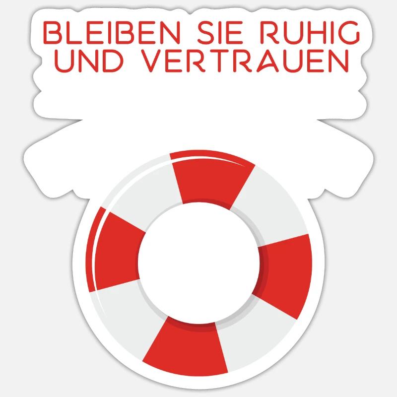 Ich Bin Rettungsschwimmer - Sticker Größe S (10 x 10 cm) - Mattweiß