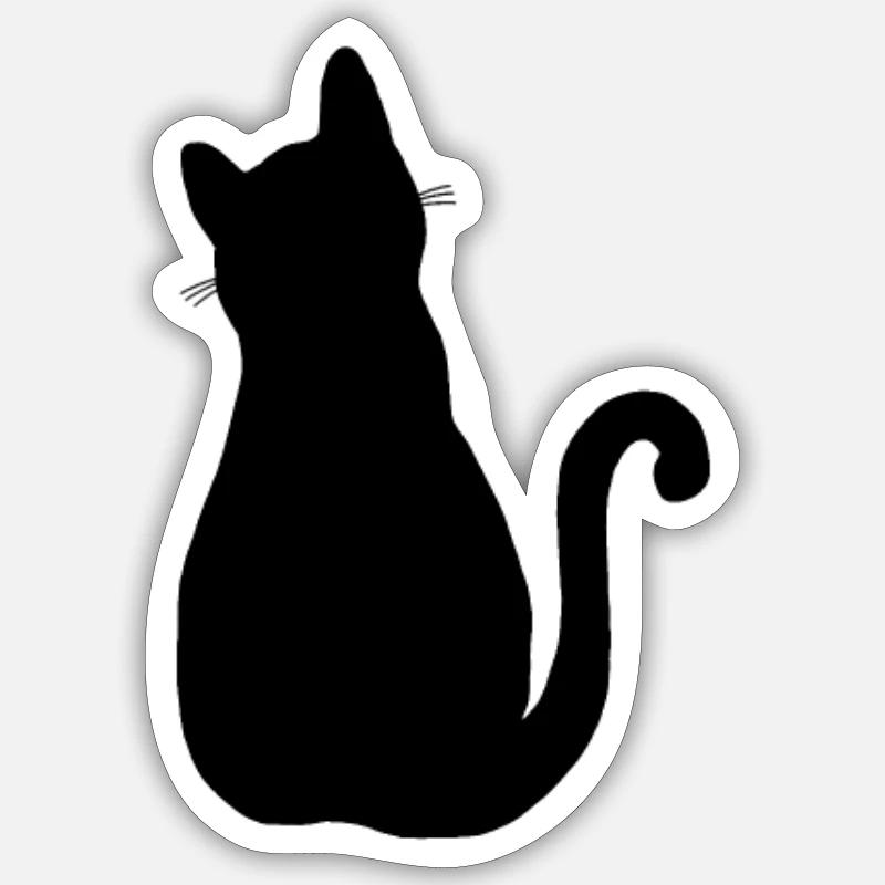 Katze sitzend Sticker Größe S (10 x 10 cm)
