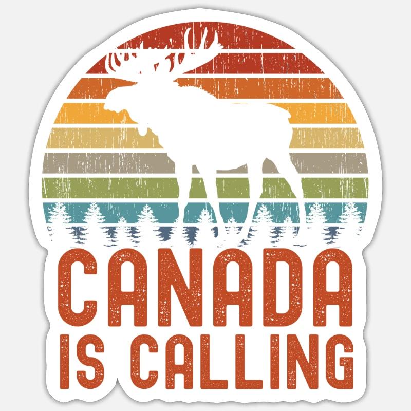 Le Canada appelle | Vacances Émigration Canada Sticker taille S (10 x 10 cm)