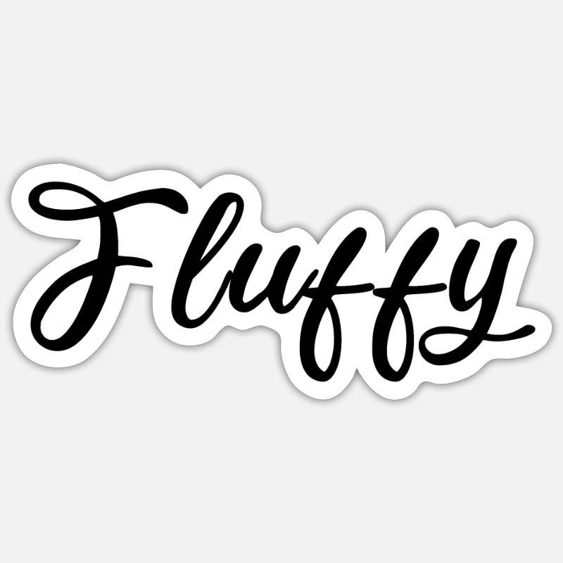 Fluffy Script Glitzer Schriftzug Sticker Größe S (10 x 10 cm)