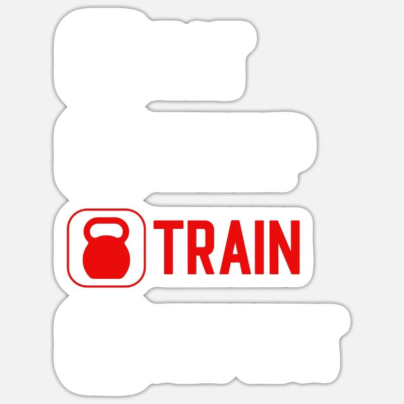 Eat Sleep Train Repeat - Sticker size S (10 x 10 cm) - white matte