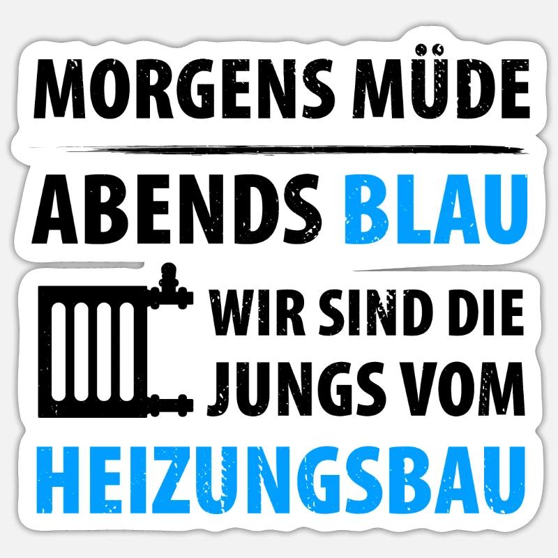 Klempner - Sticker Größe S (10 x 10 cm) - Mattweiß