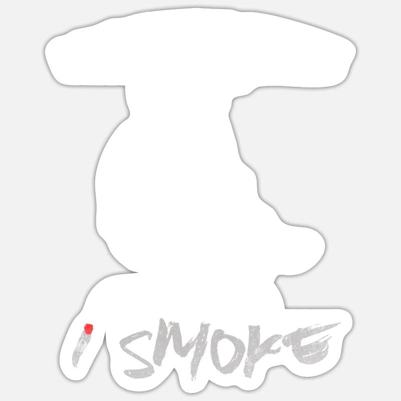 Smoke - Sticker size S (10 x 10 cm) - white matte