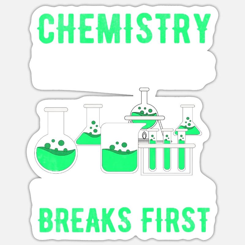 Science de la chimie - Sticker taille S (10 x 10 cm) - blanc mat