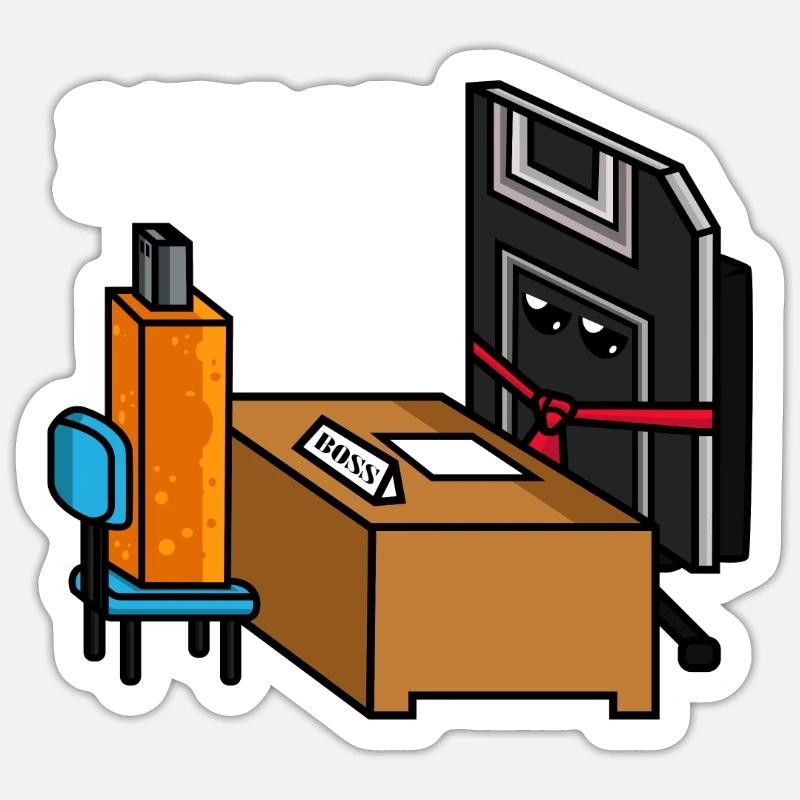 USB Stick Vorstellungsgespräch - Sticker Größe S (10 x 10 cm) - Mattweiß