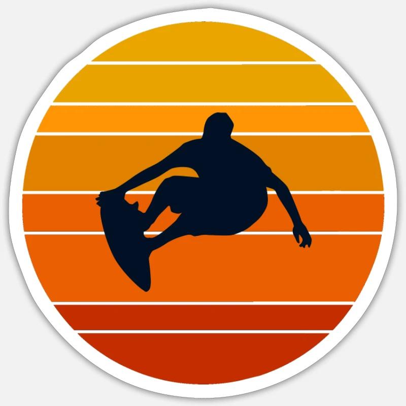 Surfing Hobbies - Sticker size S (10 x 10 cm) - white matte
