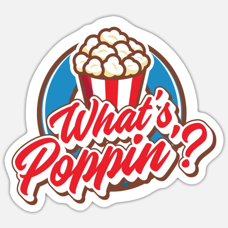 Popcorn - Sticker size S (10 x 10 cm) - white matte
