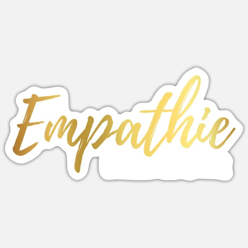 empathie - Sticker taille S (10 x 10 cm) - blanc mat