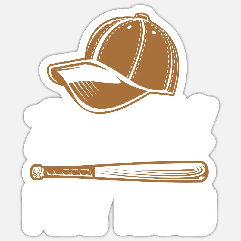 Baseball baseball gift baseball player - Sticker size S (10 x 10 cm) - white matte