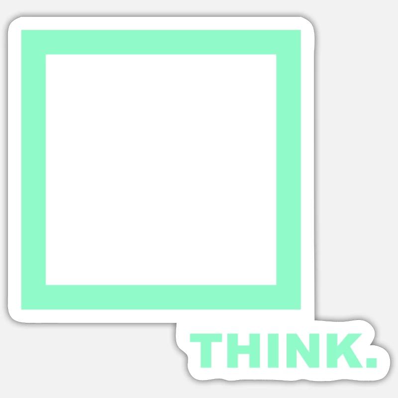 Think outside the box, lateral thinker, think differently Sticker size S (10 x 10 cm)