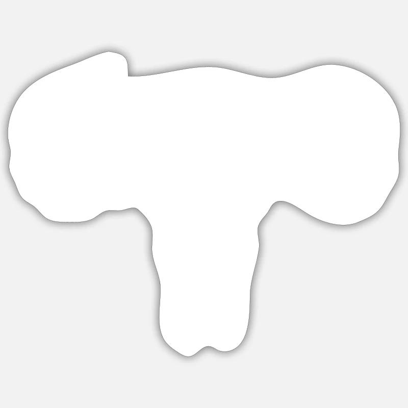 Gebärmutter - one line drawing Sticker Größe S (10 x 10 cm)