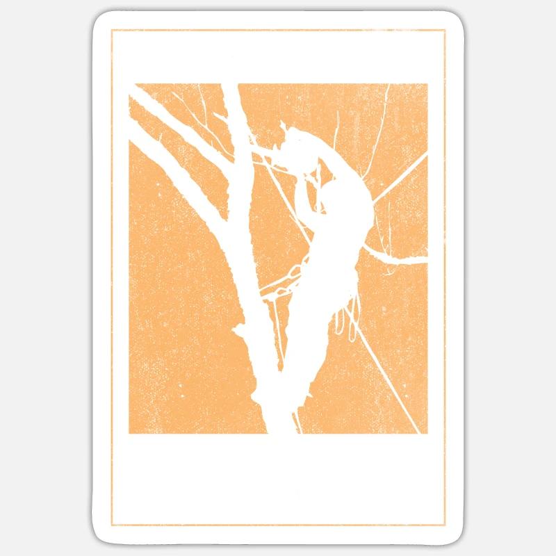 Tronçonneuse Forester - Sticker taille S (10 x 10 cm) - blanc mat