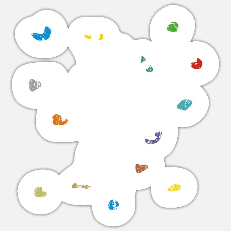 Boulder Wand Kletterer Geschenkidee Sticker Größe S (10 x 10 cm)