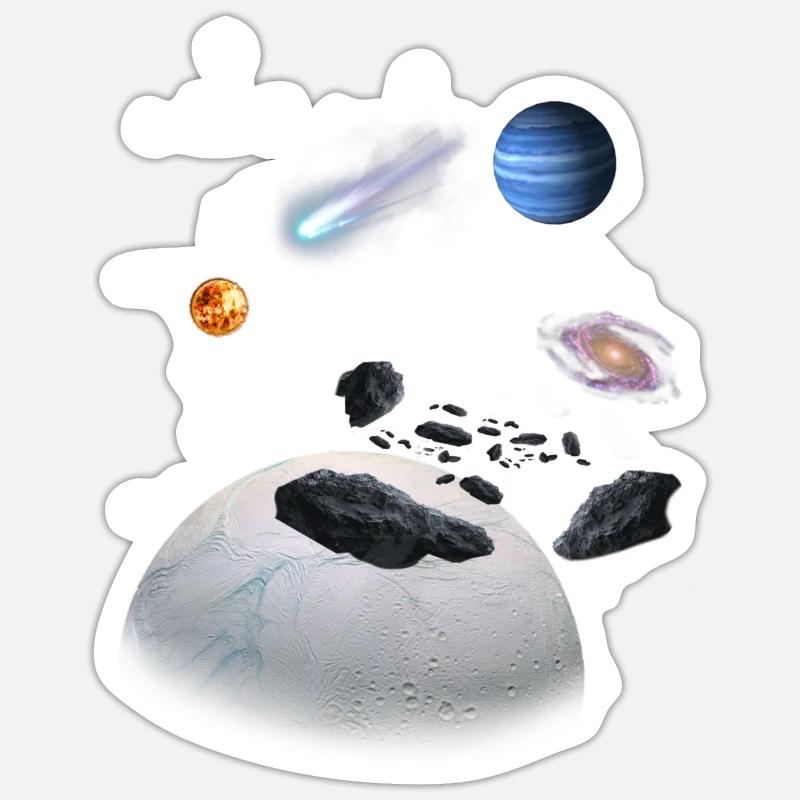 Solar system - Sticker size S (10 x 10 cm) - white matte
