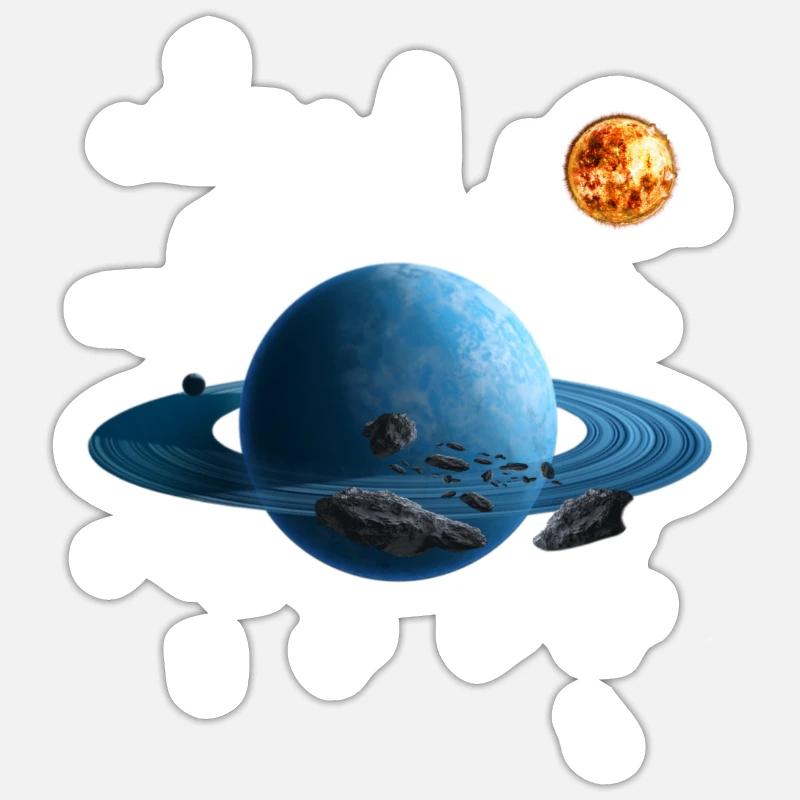 Solar system - Sticker size S (10 x 10 cm) - white matte