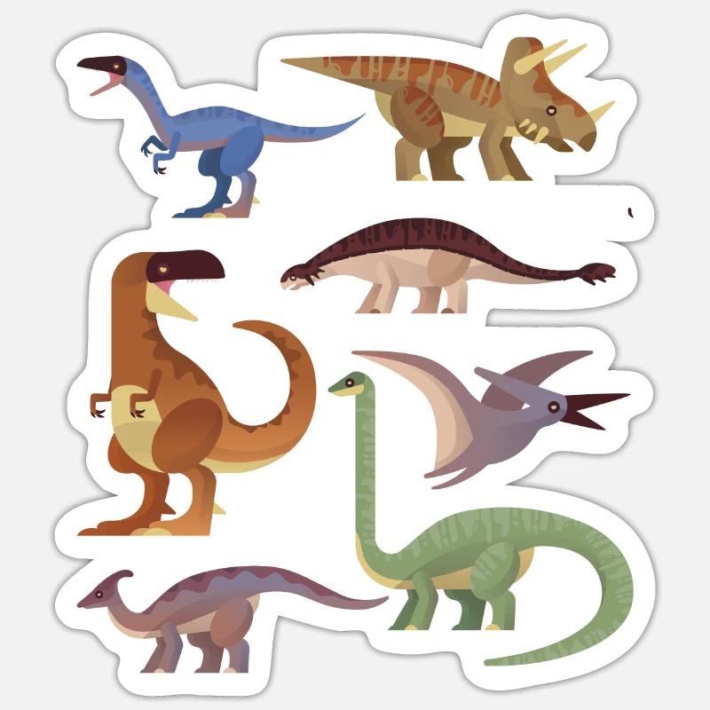 Dino Dinosaurier Geschenkidee Sticker Größe S (10 x 10 cm)