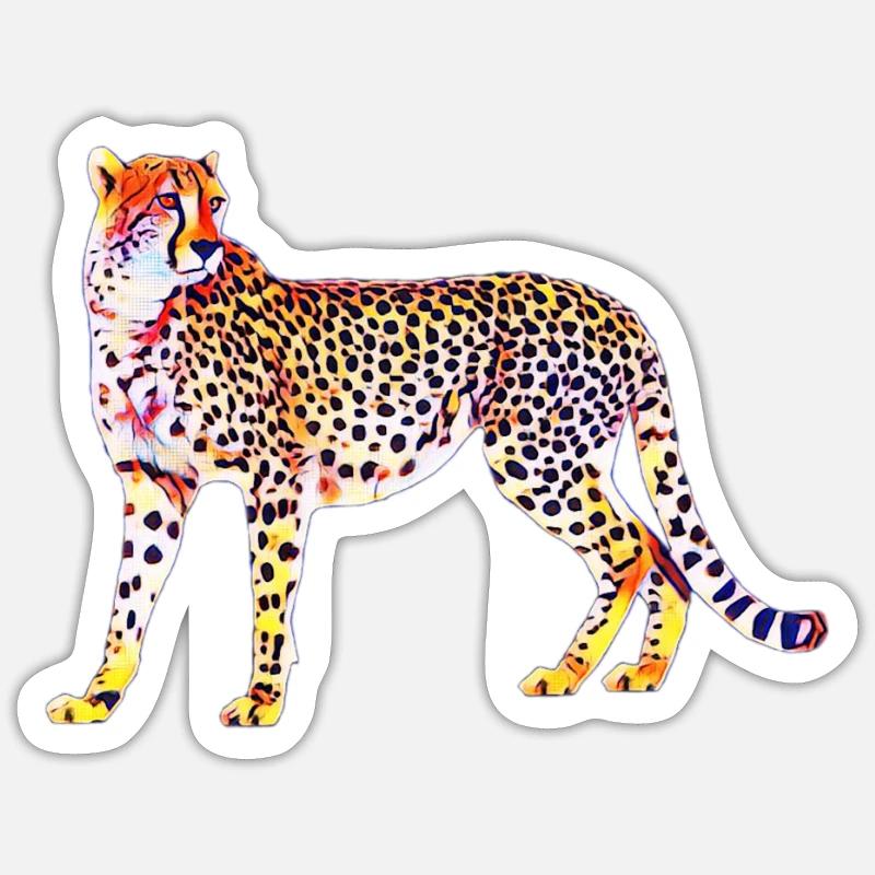 guépard Sticker taille S (10 x 10 cm)