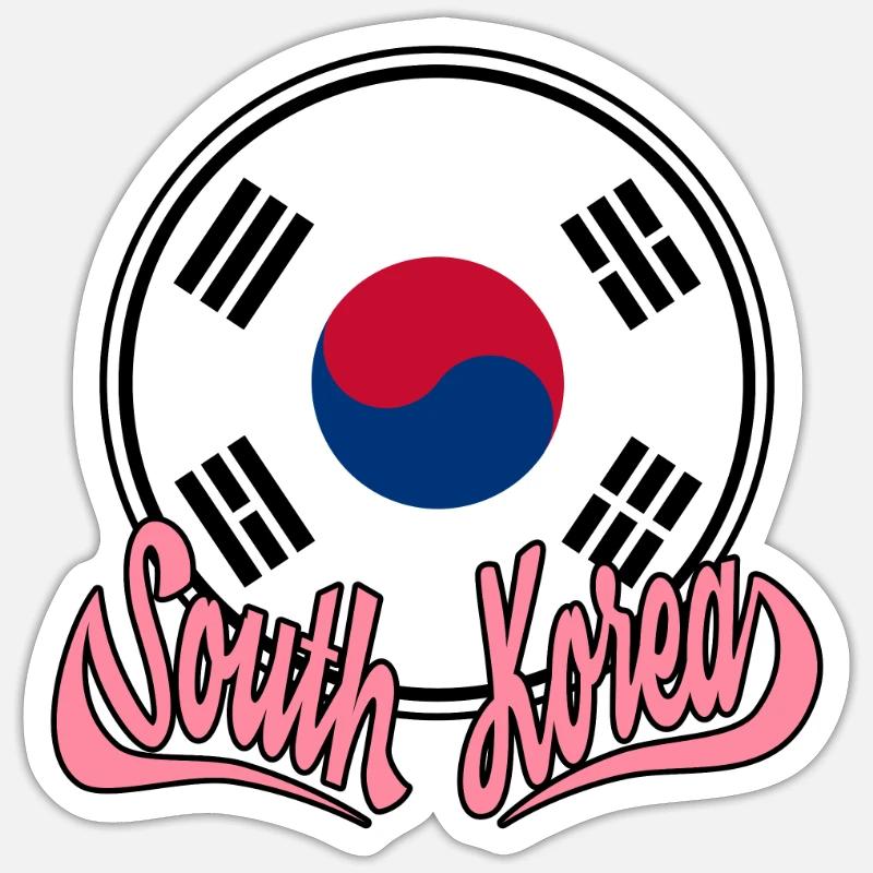 Corée du Sud Corée du Sud Sticker taille S (10 x 10 cm)