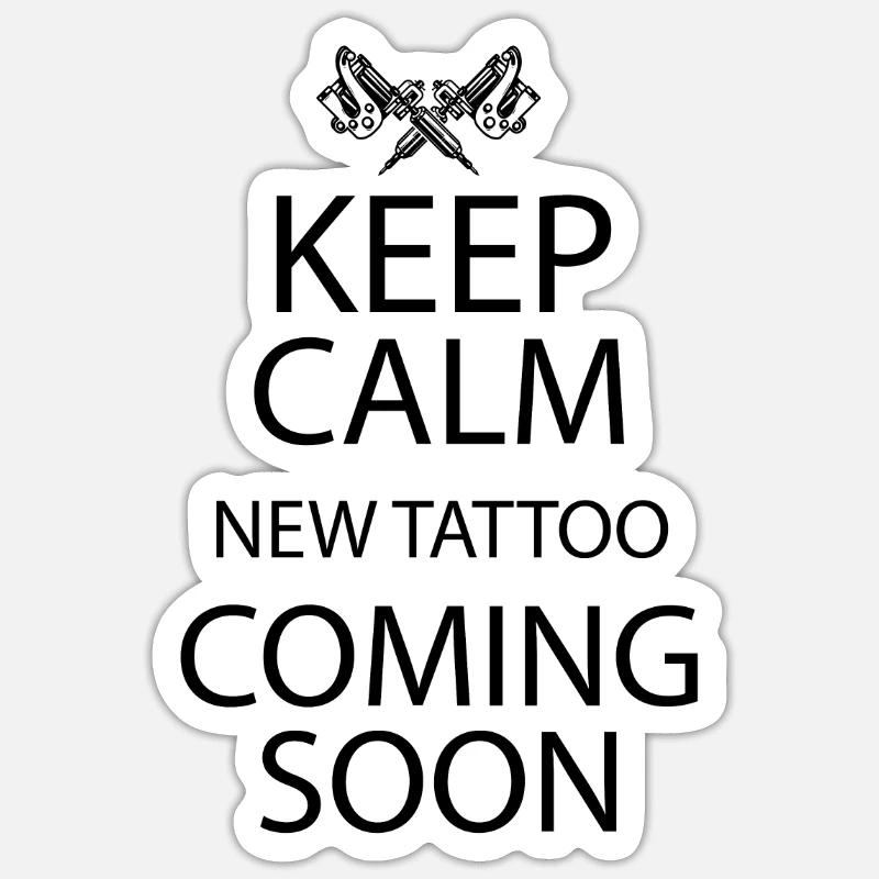 Machine à tatouer - Sticker taille S (10 x 10 cm) - blanc mat