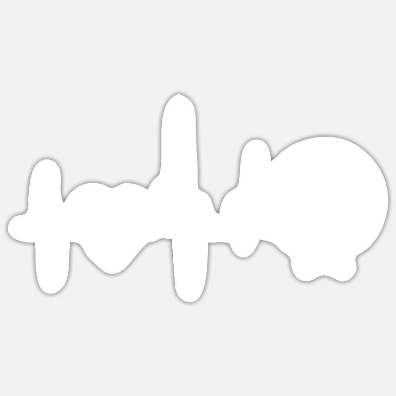 Scouting Scouting Heartbeat - Sticker size S (10 x 10 cm) - white matte