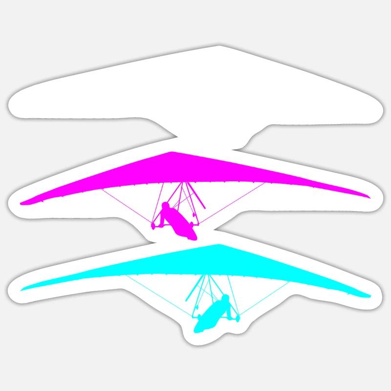 Deltaplane deltaplane deltaplane Sticker taille S (10 x 10 cm)