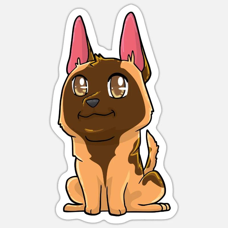 Malinois - Sticker size S (10 x 10 cm) - white matte