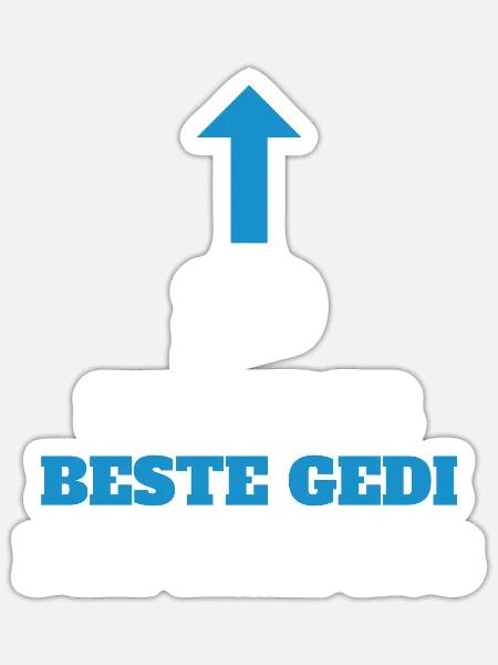 Bester Gedi der Welt Firmgedi Taufgedi Geschenk - Sticker Größe S (10 x 10 cm) - Mattweiß