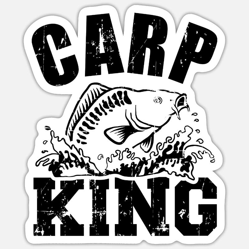 carp - Sticker size S (10 x 10 cm) - white matte