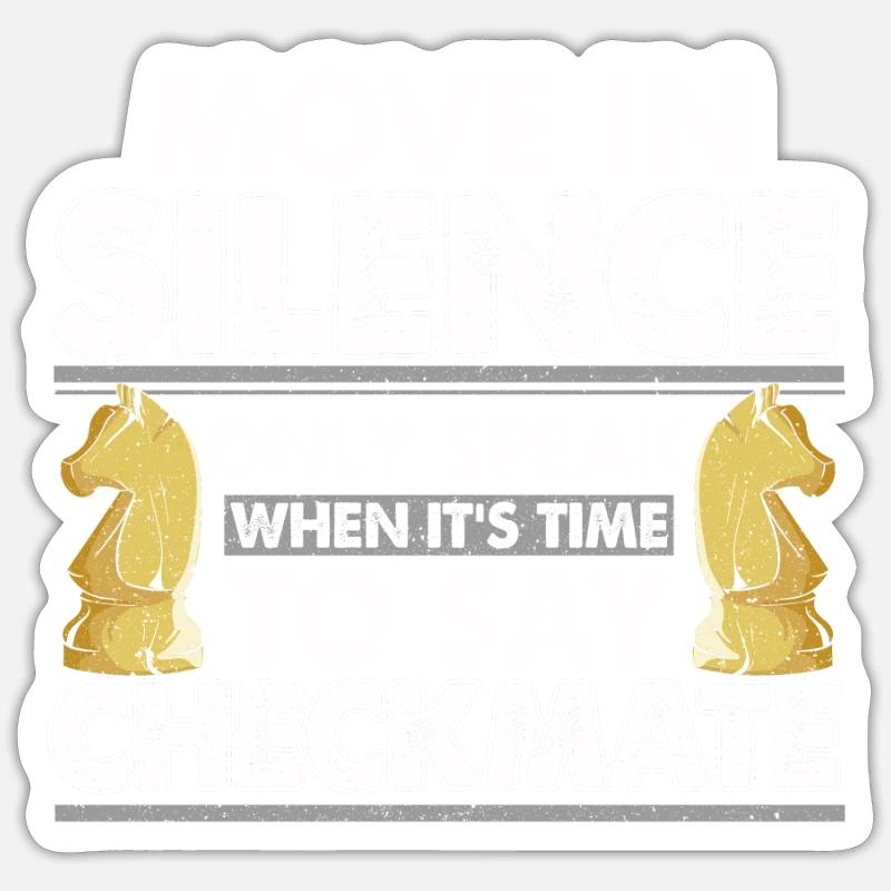 échecs - Sticker taille S (10 x 10 cm) - blanc mat