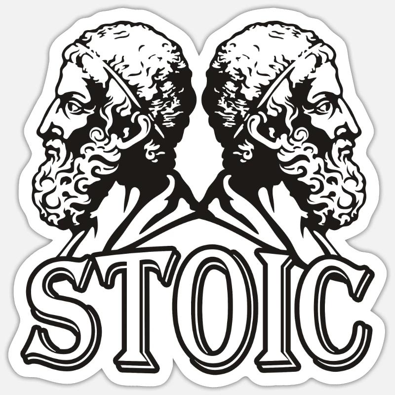 Stoic philosopher - Sticker size S (10 x 10 cm) - white matte