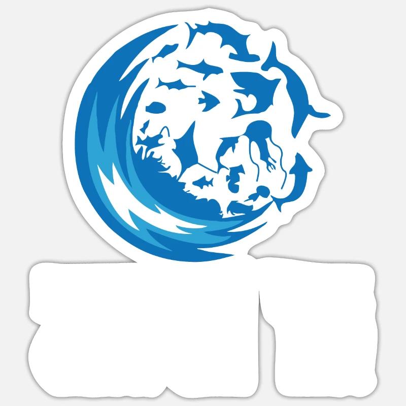 wave Sticker size S (10 x 10 cm)