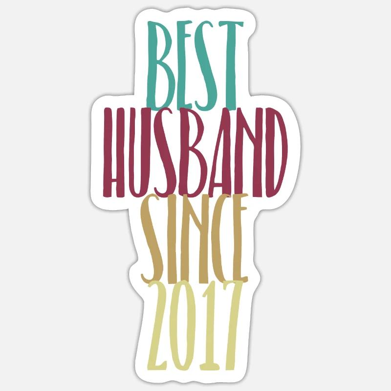 3. Hochzeitstag Jahrestags Geschenk Bester Ehemann Sticker Größe S (10 x 10 cm)