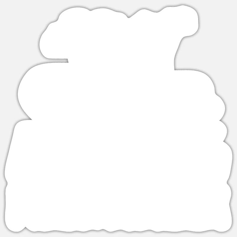 Attention ramasseurs de champignons - cadeau de champignons - Sticker taille S (10 x 10 cm) - blanc mat