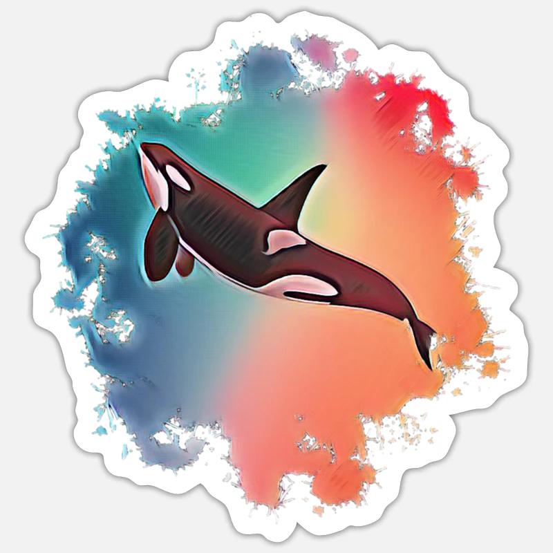 Orca - Sticker size S (10 x 10 cm) - white matte