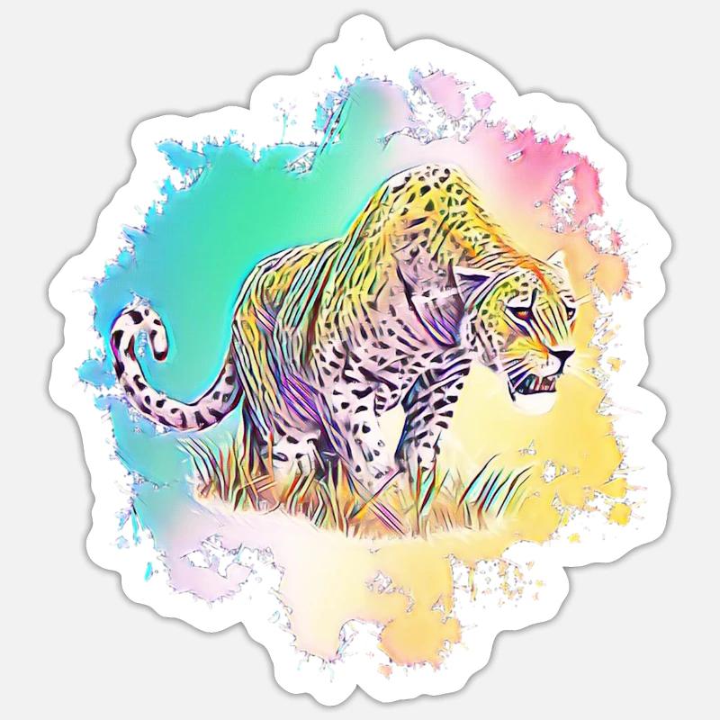 leopard Sticker size S (10 x 10 cm)
