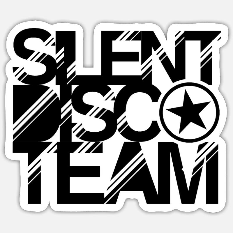 Silent Disco Team - Sticker size S (10 x 10 cm) - white matte