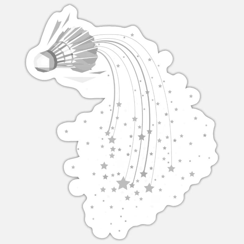 Shuttlecock shuttlecock - Sticker size S (10 x 10 cm) - white matte