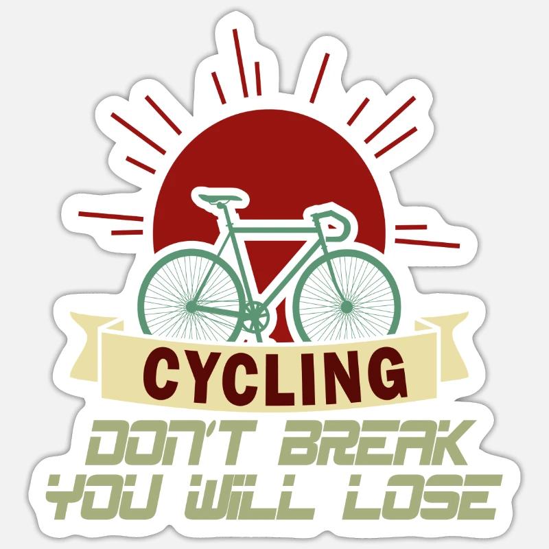 Vélo de route moderne - cyclisme - Sticker taille S (10 x 10 cm) - blanc mat