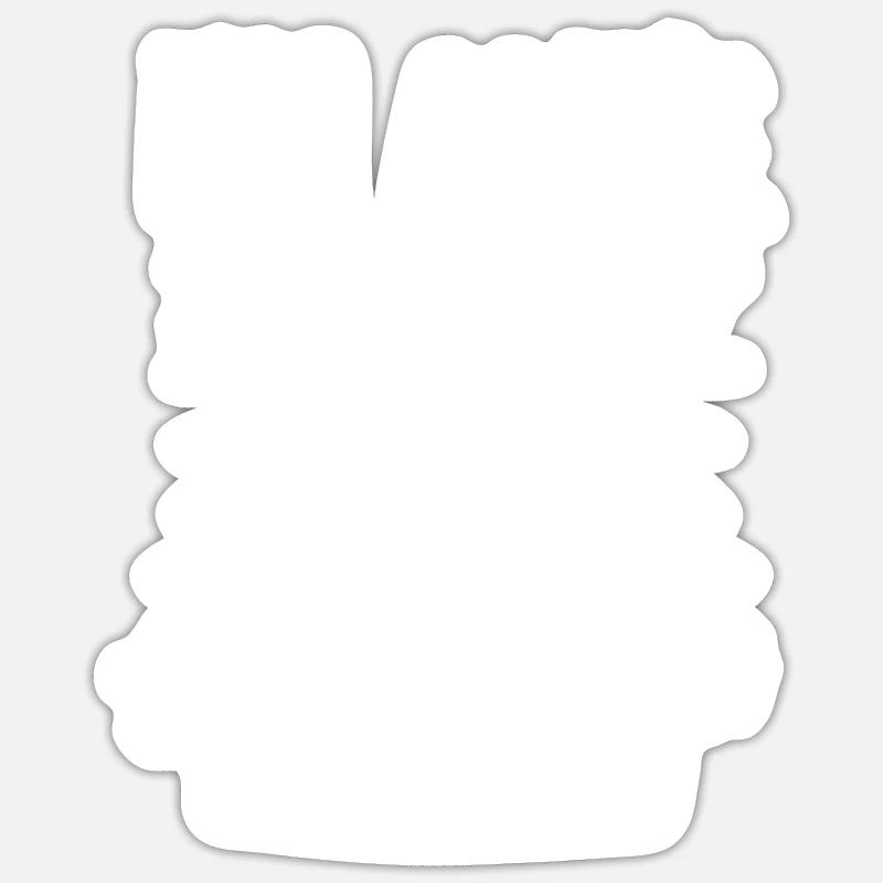 Le chat de Schrödinger - Sticker taille S (10 x 10 cm) - blanc mat