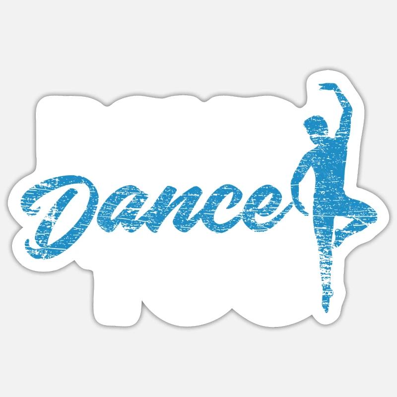 Ballet garçon - Sticker taille S (10 x 10 cm) - blanc mat