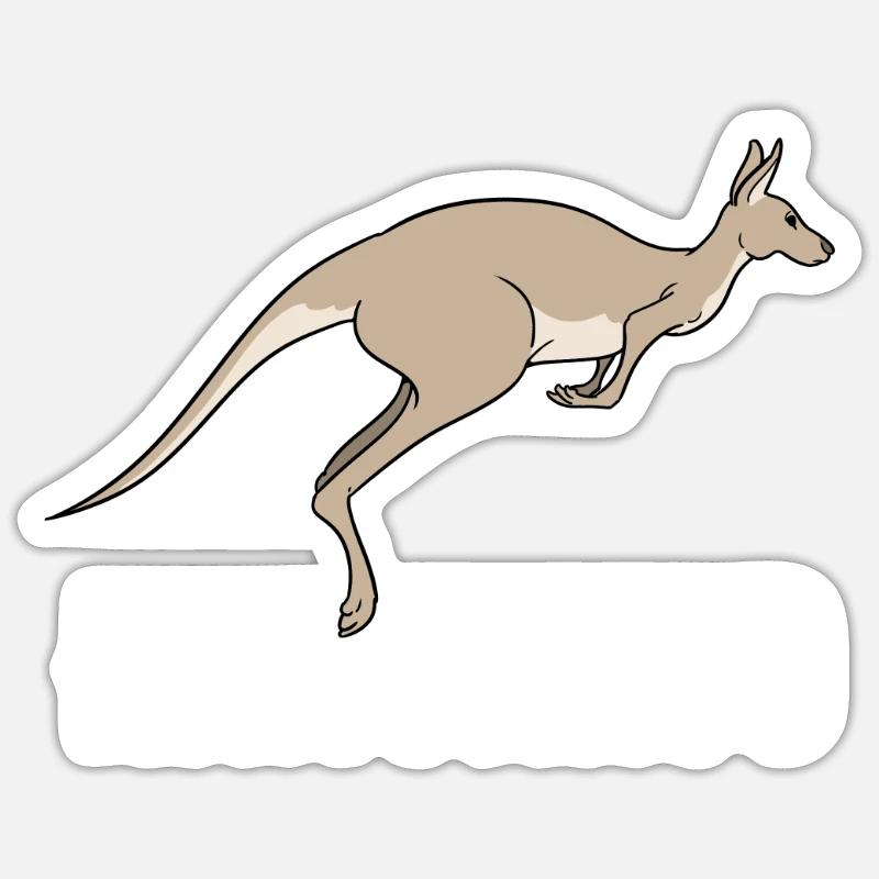 Kangaroo australia - Sticker size S (10 x 10 cm) - white matte