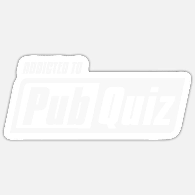 Pub Quiz Pubquiz - Sticker Größe S (10 x 10 cm) - Mattweiß