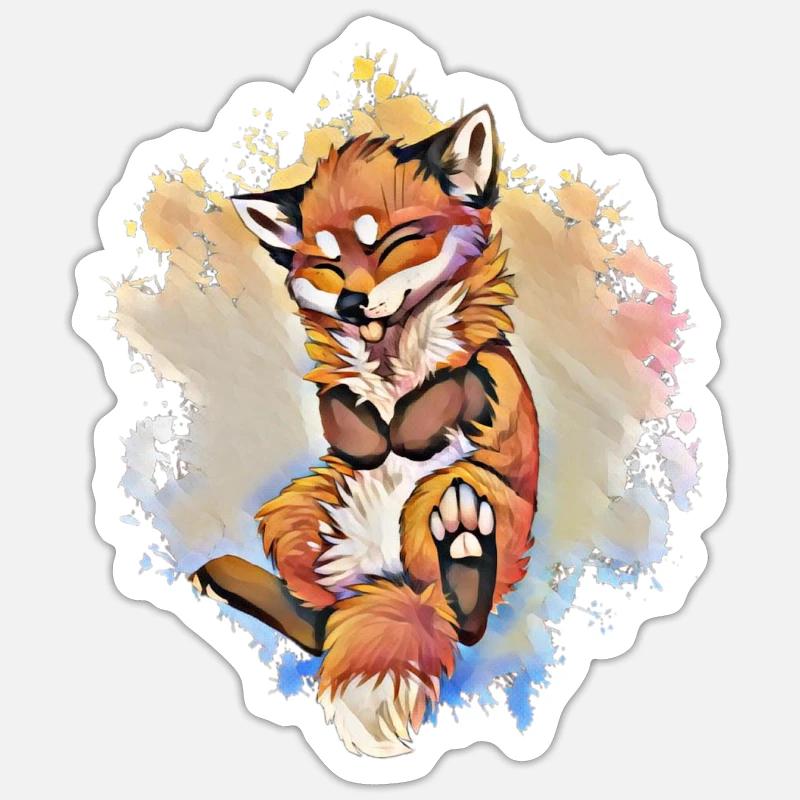 Fox - Sticker size S (10 x 10 cm) - white matte